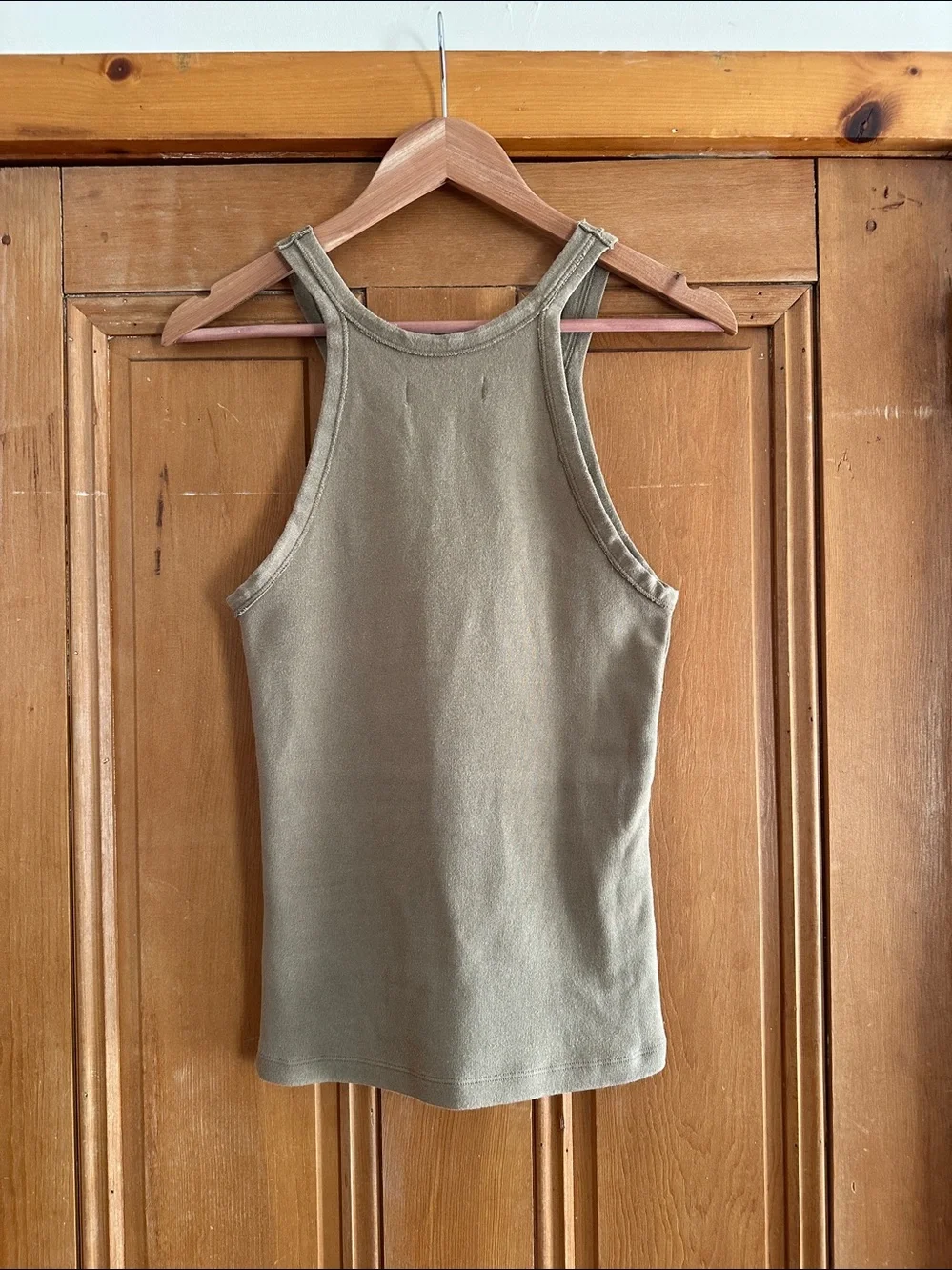 Imogene + Willie, Ribbed Racerback Tank in Olive, Medium